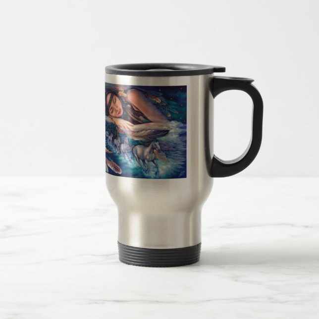i dream of horses travel mug (Right)
