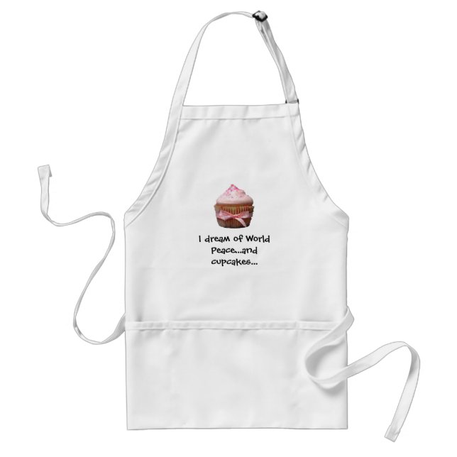 I dream of World Peace...and cupcakes Apron (Front)