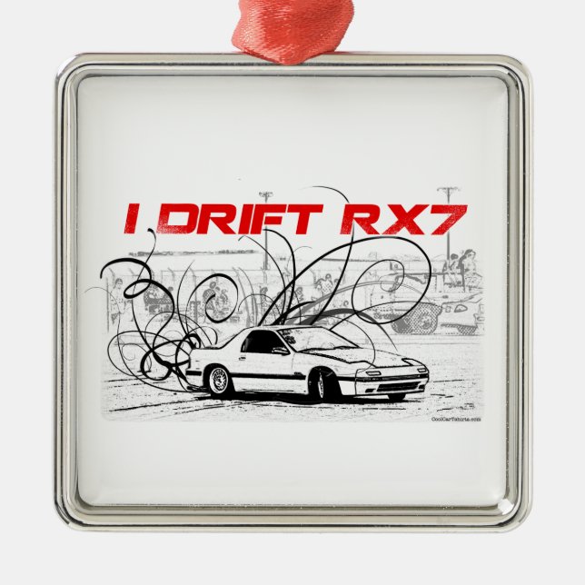 I Drift RX7 Metal Tree Decoration (Front)