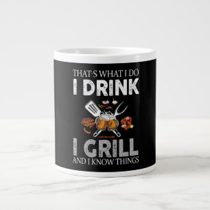 I Drink And Grill Food Custom Gift Large Coffee Mug