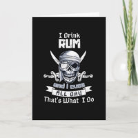 I Drink Rum Pirate Skull Flag Jolly Roger Costume