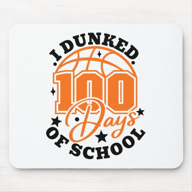 I Drunked 100 Days Of School Sketll 100th Day Of S Mouse Pad (Front)