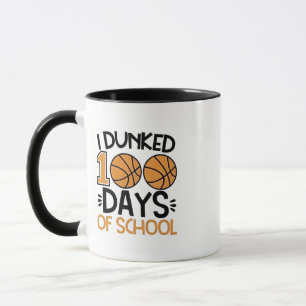 I Dunked 100 Days of School Basketball Player Mug