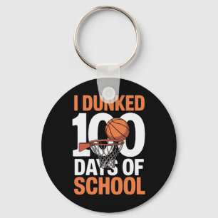 I Dunked 100 Days Of School Sketll Achievement Key Ring