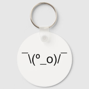 I Dunno LOL ¯\(º_o)/¯ Emoticon Japanese Kaomoji Key Ring