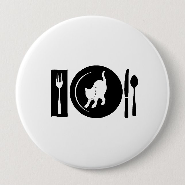 I eat ... 10 cm round badge (Front)
