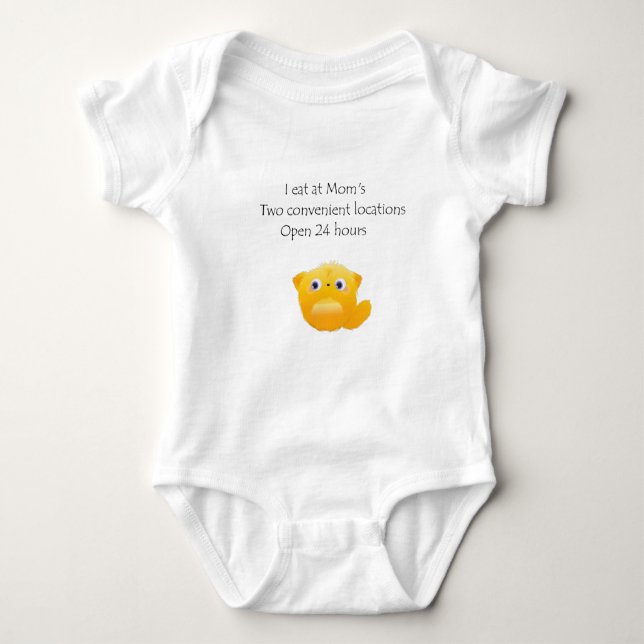 I eat at Mum's Baby Bodysuit (Front)