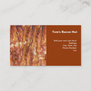 I Eat Bacon Text with Background Business Card