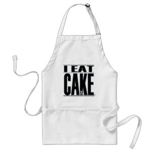 I EAT CAKE apron white from Krause Confections