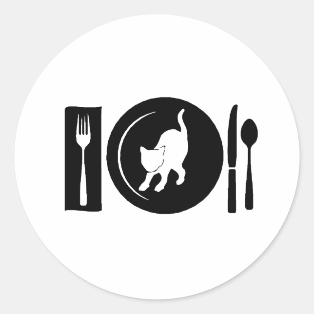 I eat ... classic round sticker (Front)