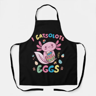 I Eatsolotl Eggs Rabbit Axolotl Bunny Easter Apron