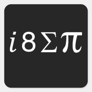 I Eight Sum Pi Square Sticker
