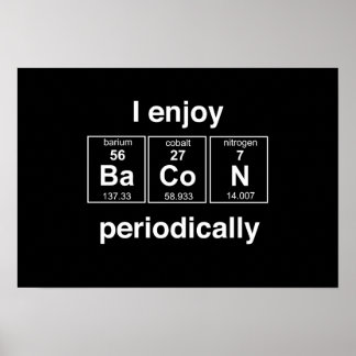 I Enjoy Bacon Periodically Poster