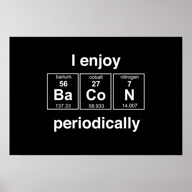 I Enjoy Bacon Periodically Poster (Front)