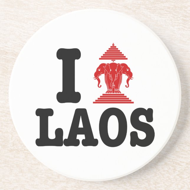 I Erawan (Love) Laos Coaster (Front)
