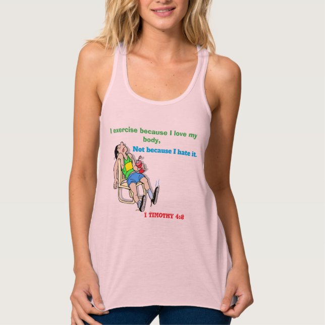 I exercise because I love my body customisable Singlet (Front)