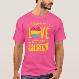 I Fall In Love With The Person Pansexual Pride Aes T-Shirt