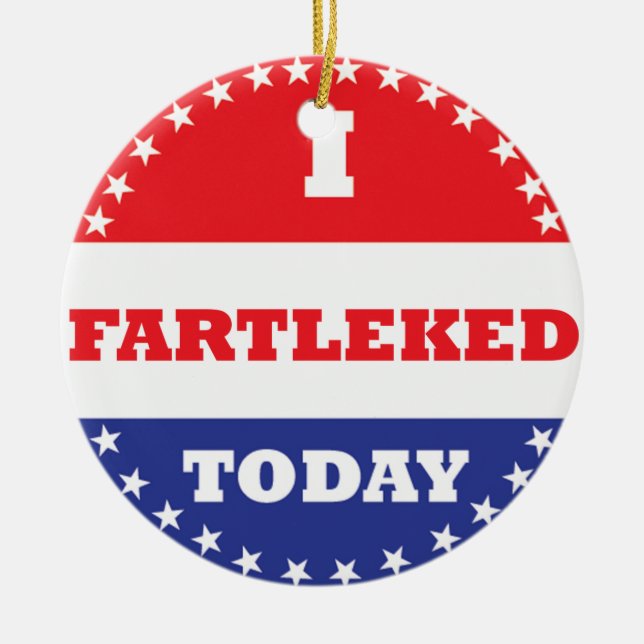 I Fartleked Today Ceramic Tree Decoration (Front)