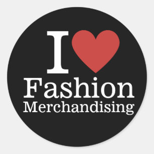I ❤️ Fashion Merchandising for Students/Faculty Classic Round Sticker