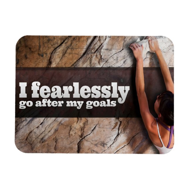 "I fearlessly go" Motivation Affirmation Flexible Magnet (Horizontal)