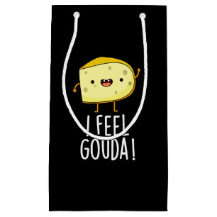I Feel Gouda Funny Cheese Pun Dark BG Small Gift Bag