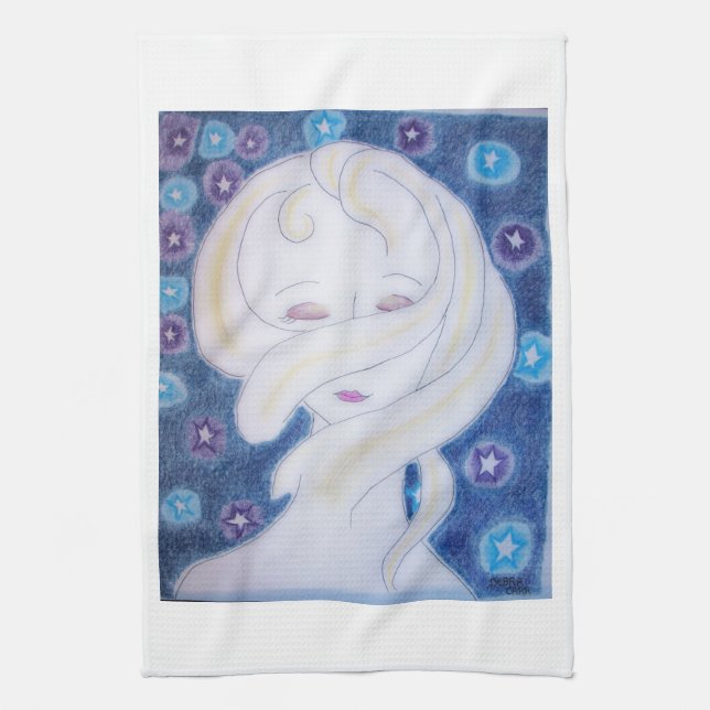 I Feel My Universe Tea Towel (Vertical)