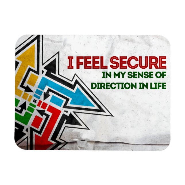 "I feel secure" Motivation Affirmation Flexible Magnet (Horizontal)