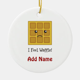 I feel Waffle! Ceramic Tree Decoration