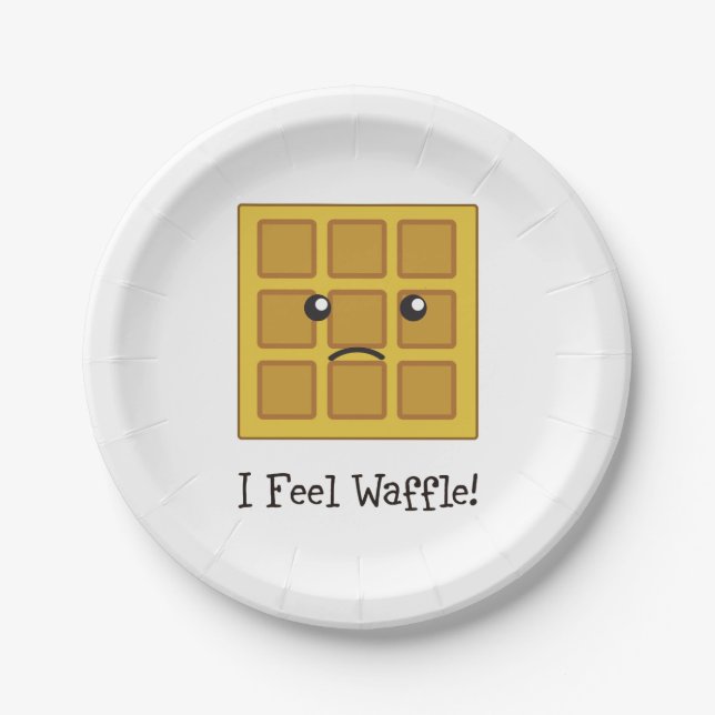 I feel Waffle! Paper Plate (Front)