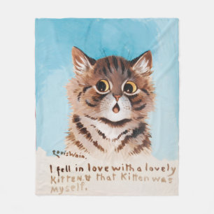 I Fell in Love With a Lovely Kitten (Myself) Fleece Blanket