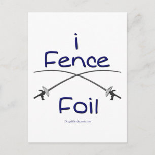 i Fence Foil (pistol grip) BLUE Postcard