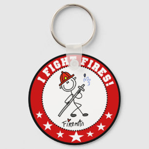 I Fight Fires Firefighter Key Ring