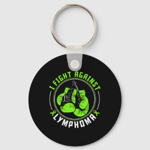 I Fight Lymphoma Awareness Support Boxing Gloves Key Ring