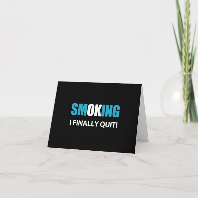 I Finally Quit - Stopped Smoking Reward Card (Front)