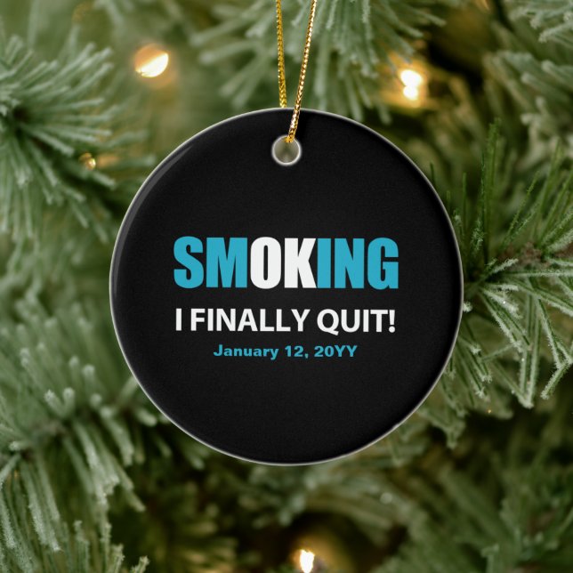 I Finally Quit - Stopped Smoking Reward Ceramic Tree Decoration (Tree)