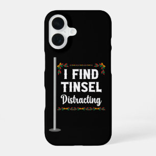 I Find Tinsel Distracting Christmas Celebration iPhone 16 Case
