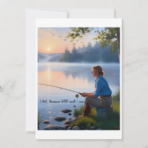 I Fish... Because God Said I Can – Camping Holiday Card