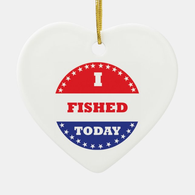 I Fished Today Ceramic Tree Decoration (Front)