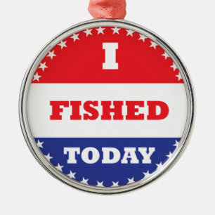 I Fished Today Metal Tree Decoration