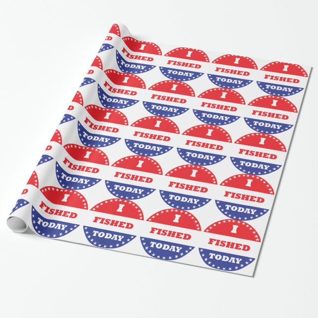 I Fished Today Wrapping Paper (Unrolled)