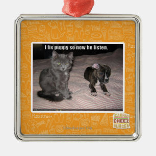 I fix puppy metal tree decoration