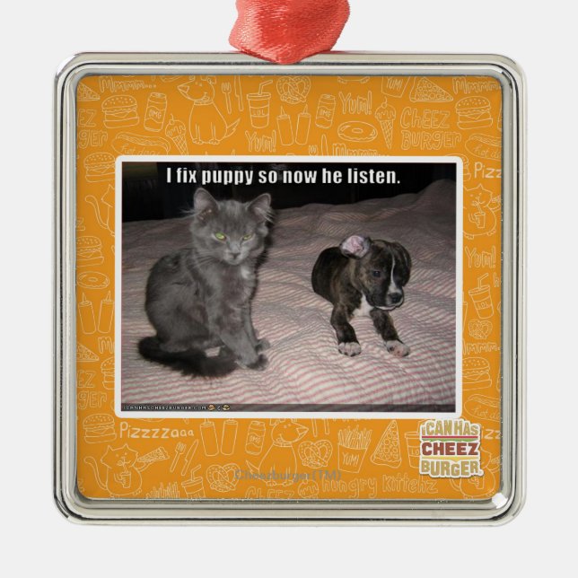 I fix puppy metal tree decoration (Front)