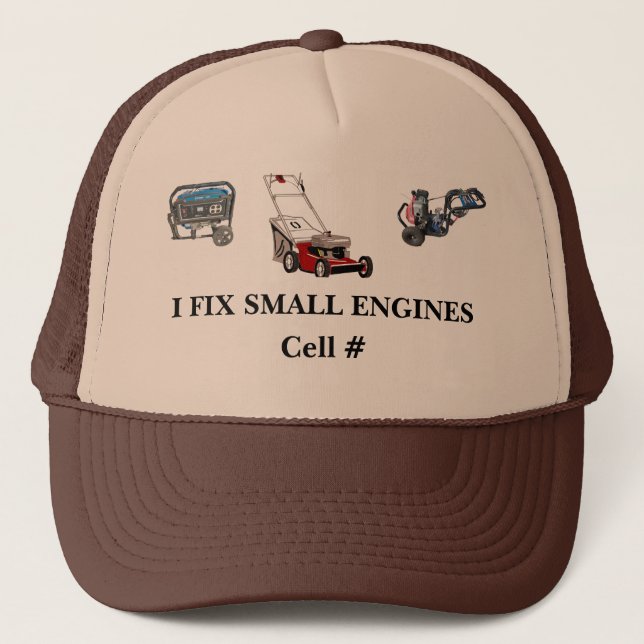 I Fix Small Engines Trucker Hat (Front)