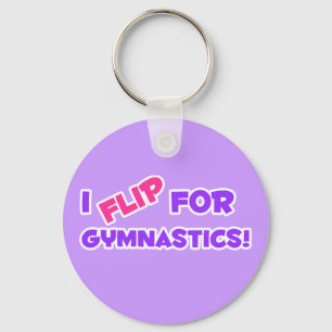 I Flip for Gymnastics! Key Ring