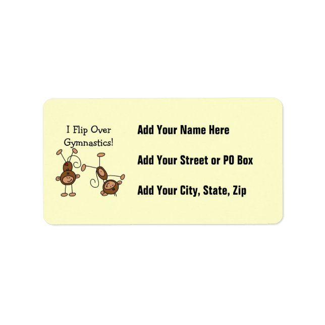 I Flip Over Gymnastics Label (Front)