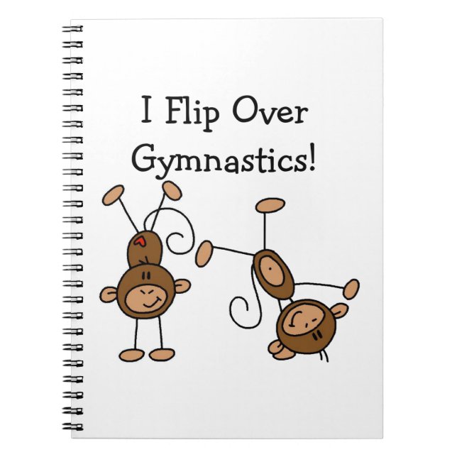 I Flip Over Gymnastics Spiral Notebook (Front)