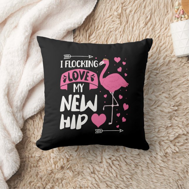 I Flocking Love My New Hip New Hip Replacement Cushion (Blanket)
