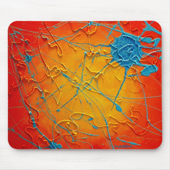 I Flung Blue Mouse Pad (Front)