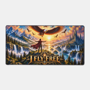 I Fly Free Epic Fantasy Eagle Deskmat