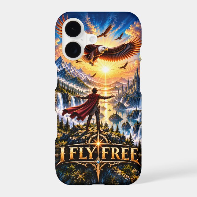 I Fly Free Epic Fantasy Eagle iPhone 17 Case (Back)